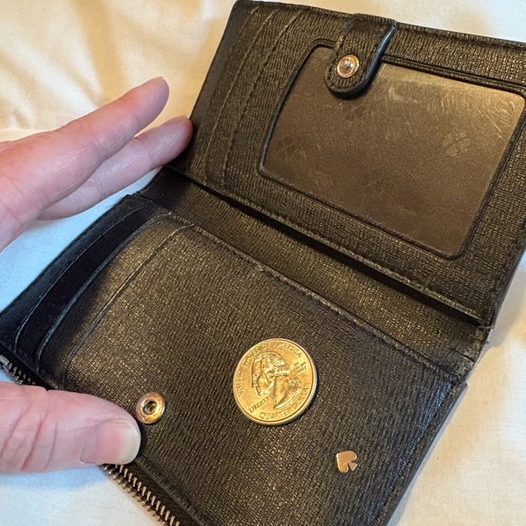 Kate Spade B&W Polka Dot Wallet - Picture 6 of 8